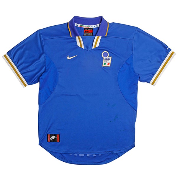 Heimtrikot Thailand Italy Retro 1996 Blau Günstige Fußballtrikots